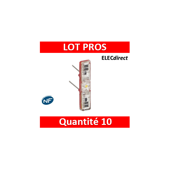 Legrand - Voyant Témoin LED Prog. Céliane/Mosaic 230V - 067688x10