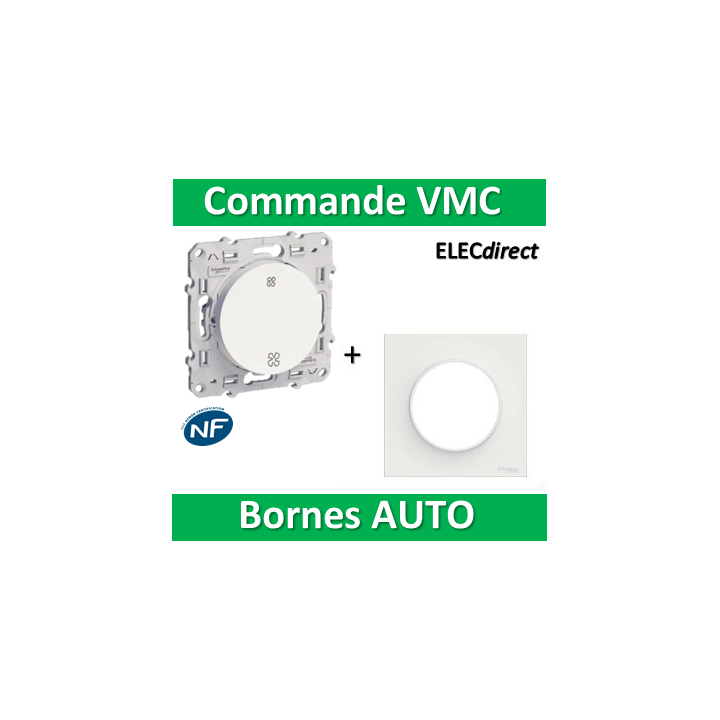 Schneider Odace - Commande VMC + plaque - complet - s520233+s520702