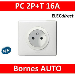 Legrand Céliane - PC 2P + T 16A - complet blanc ancien modèle 1 poste - 080251+067111+068112+066631