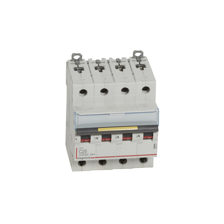 Legrand - Disjoncteur 4P 16kA - courbe C - 25A - Réf : 409357