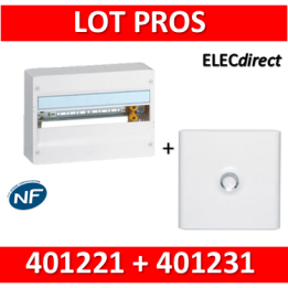 Legrand - Coffret DRIVIA 18 Modules - 1 Rangée de 18M  + porte - largeur 355mm - 401221+401231