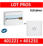 Legrand - Coffret DRIVIA 18 Modules - 1 Rangée de 18M  + porte - largeur 355mm - 401221+401231