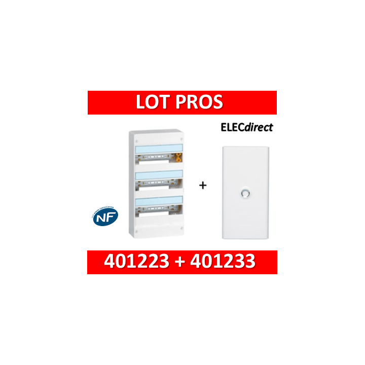 Legrand - LOT - Coffret DRIVIA 54 Modules + porte - Réf : 401223+401233