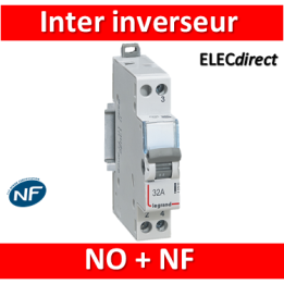 Legrand - Interrupteur inverseur 32A - Interrupteur NO + NF - 1 M - 250V - 412904