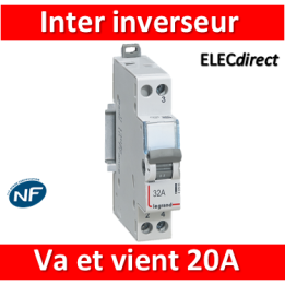Legrand - Interrupteur inverseur 32A - Va et vient 1 M - 250V - 412900