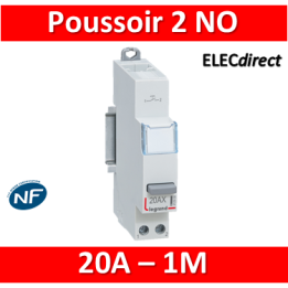 Legrand - Inter à Poussoir 20A simple fonction - 250V - 2 NO - 412910