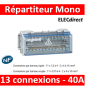 Legrand - Répartiteur MONO - 13 connexions - 6 modules - 40A - 004881