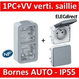 Legrand Plexo - PC + VV - 230V - vertical - IP55/IK07 - 069661+069511+069551