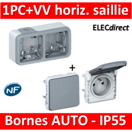 Legrand Plexo - PC + VV - 230V - horizontal - IP55/IK07 - 069672+069511+069551
