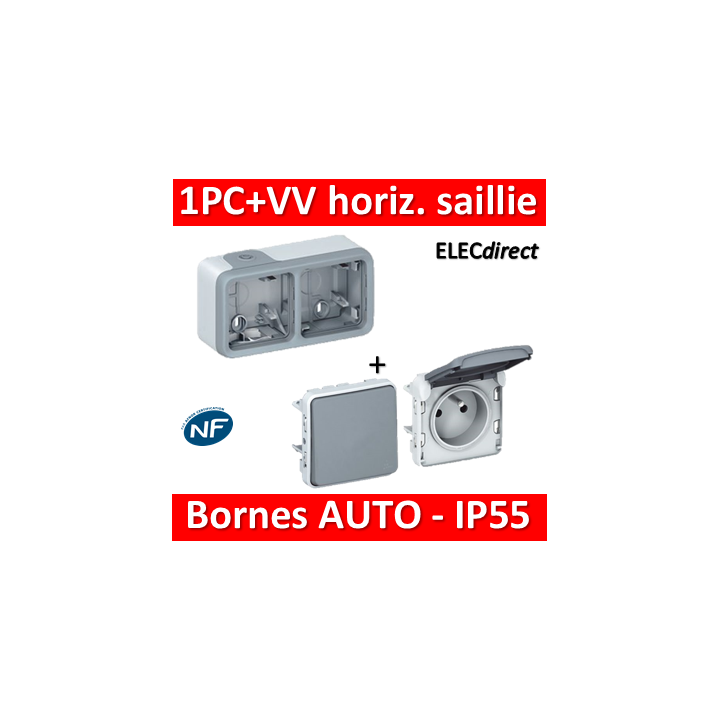 Legrand Plexo - PC + VV - 230V - horizontal - IP55/IK07 - 069672+069511+069551