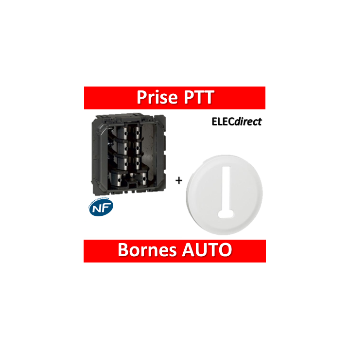Legrand Céliane - Mécanisme + enjoliveur Prise PTT - 067338+068238
