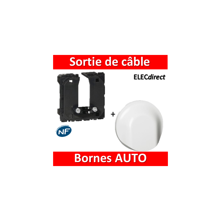 Legrand Céliane - Mécanisme + enjoliveur Sortie de câble - 067181+068141