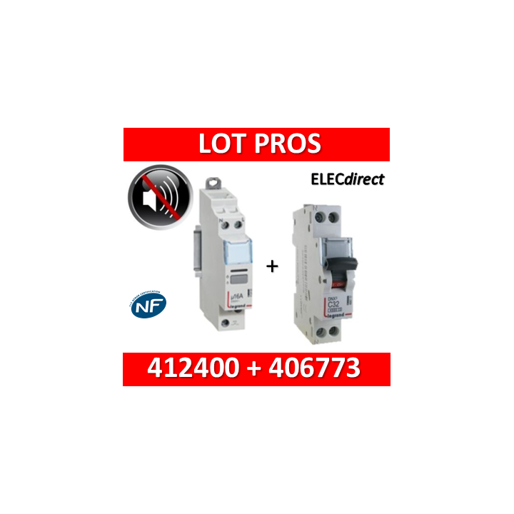 Legrand - Télérupteur CX3 silencieux unipolaire 16A - 230V + disjoncteur 10A DNX3 - 412400+406773