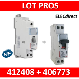 Legrand - Télérupteur CX3 - Unipolaire 16A - 230V + disjoncteur 10A DNX3 - 412408+406773