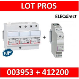 Legrand - Parafoudre Tétra 400V - Type 2 + parafoudre ligne téléphonique - 003953 + 412200