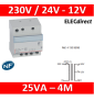 Legrand - Transformateur de sécurité - 230 V / 12 ou 24 V - 25 VA - 413096
