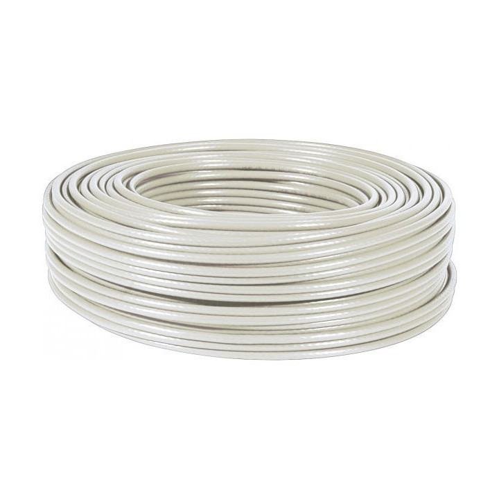 CAE - Câble TV coaxial Blanc - couronne 100m - Réf : 17 VATC