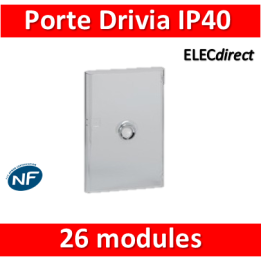 Legrand - Porte Drivia transparente 26 modules IP40 - IK07 pour coffret 2R- Réf :401342