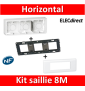 Legrand Mosaic -  Kit Cadre saillie 8 modules - horizontal - 078818L +080286+080253