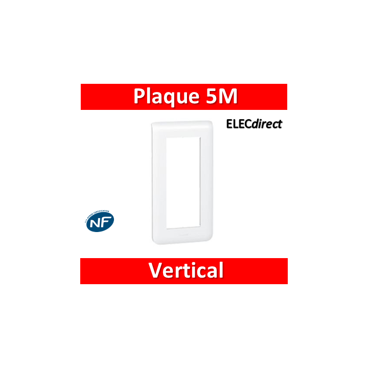 Legrand Mosaic - Plaque 5 modules - vertical - 078825