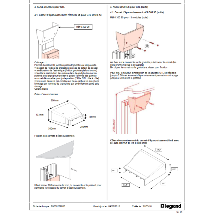 Legrand - Cornet d'épanouissement - Drivia 18 modules - 030071