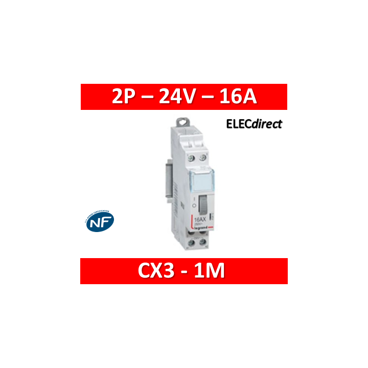 Legrand - Télérupteur CX3 - Bipolaire 16A - 24V - 412410