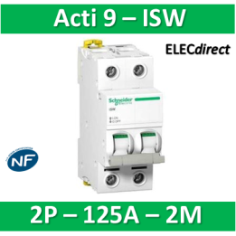 Schneider - Interrupteur-sectionneur bipolaire 125A - Acti9 - ISW - A9S65292
