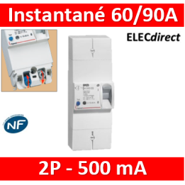Legrand - Disjoncteur de branchement EDF - bipolaire - 60/90A instantané - 500MA - Réf.: 401002