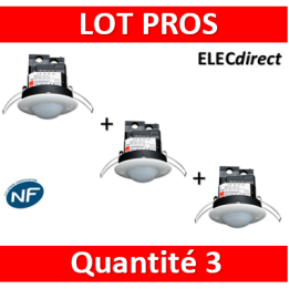 B.E.G - Détecteur de mouvement avec zone de détection circulaire - Plafond - Blanc - Encastré - 92197x3