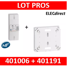 Legrand - Disjoncteur de branchement EDF 60A sélectif + platine disjoncteur bipolaire - 401006+401191