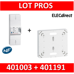 Legrand - Disjoncteur de branchement EDF 15/45A sélectif + platine disjoncteur bipolaire - 401003+401191