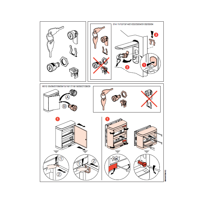 Legrand - Serrure à clé N 850 pour coffret encastré - 001491