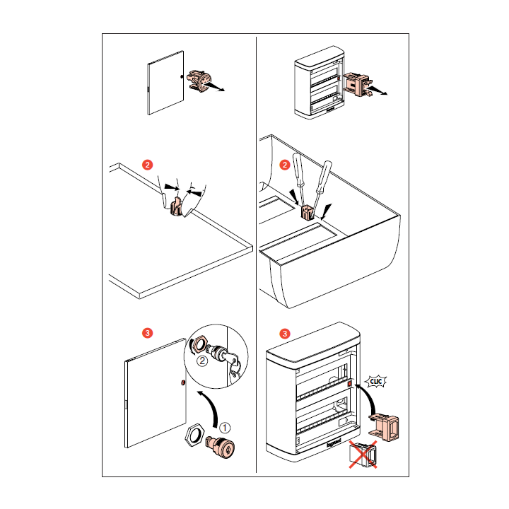 Legrand - Serrure à clé N 850 pour coffret encastré - 001491