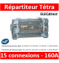 Legrand - Répartiteur TÉTRAPOLAIRE 15 connexions - 10 modules - 160A - 004879