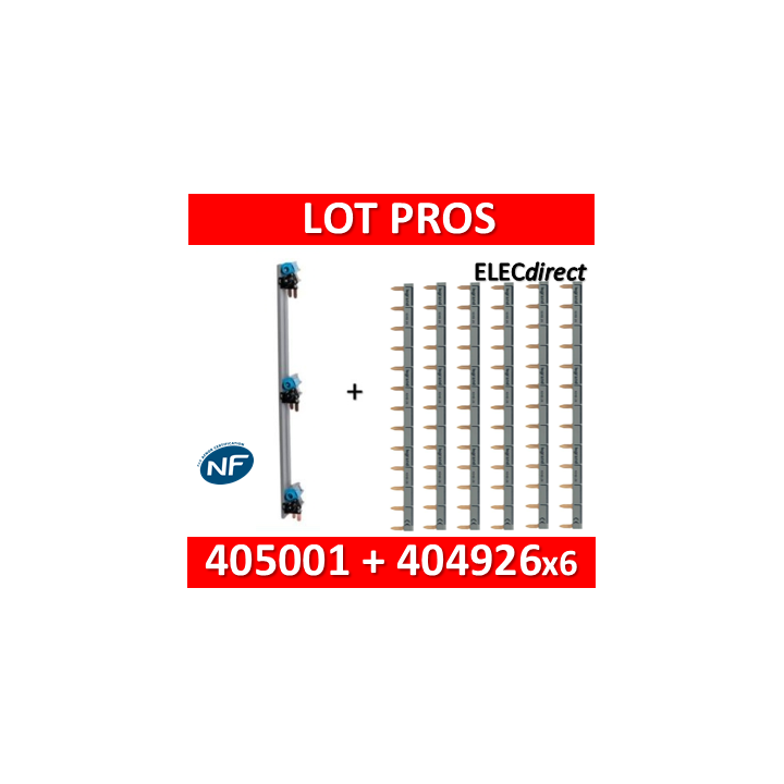 Legrand - Répartition verticale VX 3 optimisée Drivia 3R + peigne d'alimentation 13M - 405001 + 404926x6