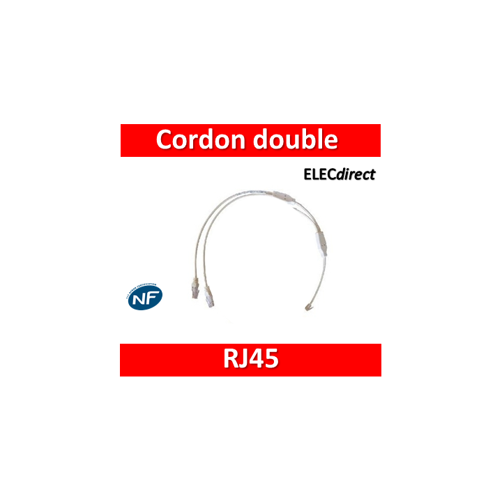 Legrand - Cordon double téléphone RJ45 pour coffret avec brassage - 413202