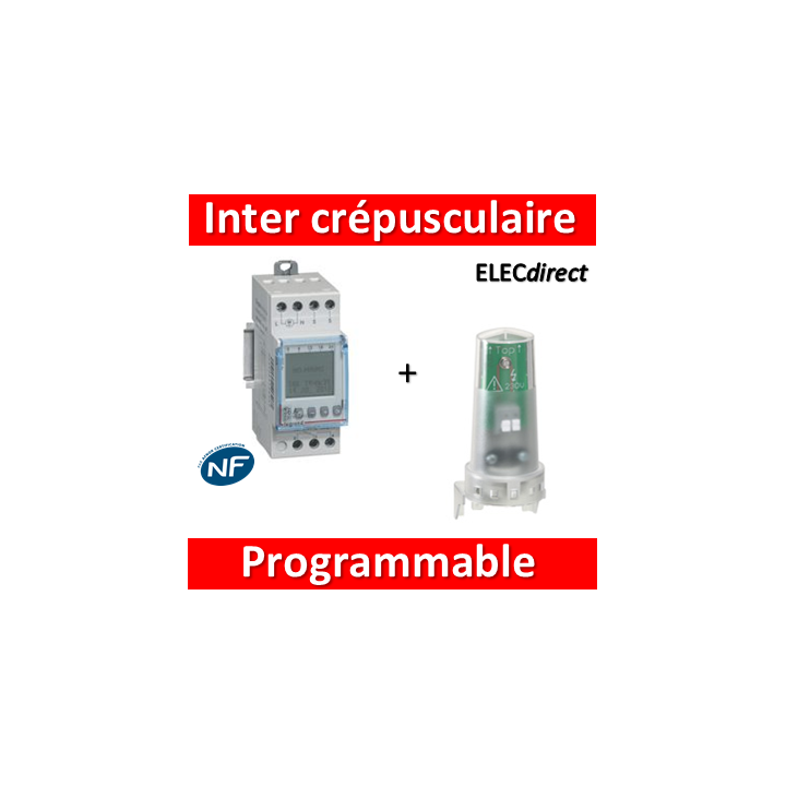 Legrand - Interrupteur crépusculaire programmable - 230V - 412626