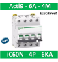 Schneider - Acti9 - iC60N - Disjoncteur - 4P - 6A - 6kA - courbe C - Réf : A9F77406