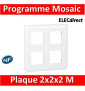 Legrand Mosaic - Plaque 2 x 2 x 2 modules - Blanc - 078838