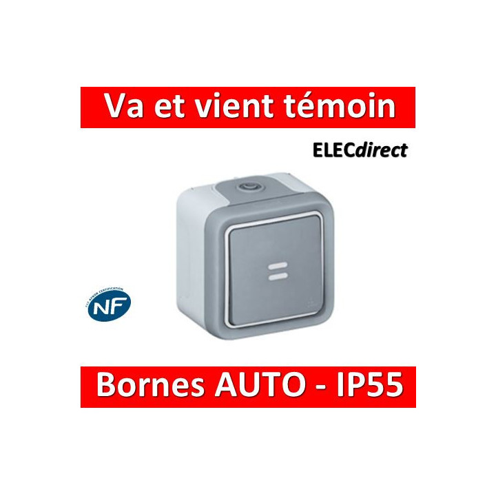 Legrand Plexo - Va-et-Vient témoin 10A - 230V - IP55/IK07 - 069712