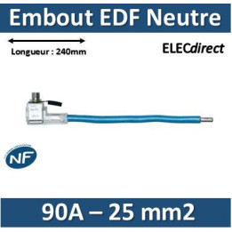 Klauke - Embout de raccordement EDF Neutre - Bleu - 90A - 25mm2