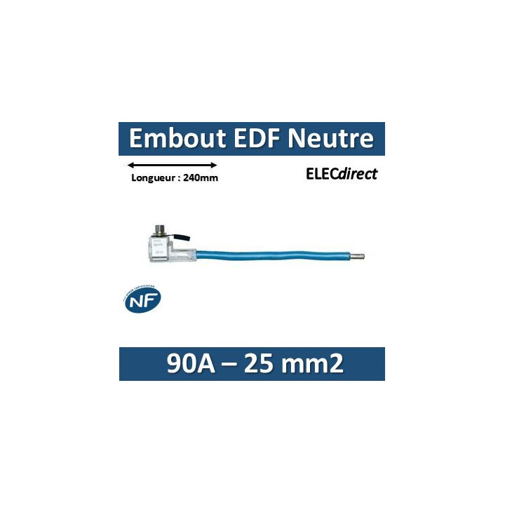 Klauke - Embout de raccordement EDF Neutre - Bleu - 90A - 25mm2
