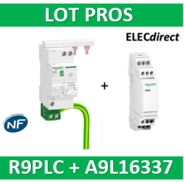Schneider - Parafoudre bipolaire RESI9 NF PH+N 10KA + parafoudre ligne téléphonique - R9PLC+A9L16337