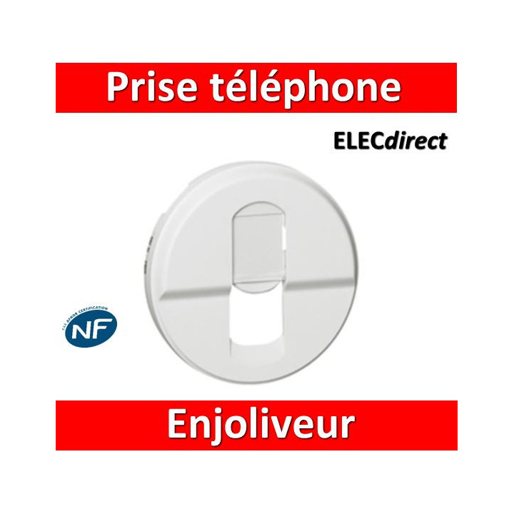Legrand Céliane - Enjoliveur RJ45 pour réseau mixte et basic blanc - Réf : 068237
