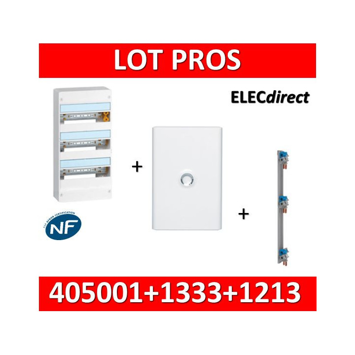 Legrand - LOT - Coffret DRIVIA 39 Modules + porte + peigne VX3 - 401213+401333+405001