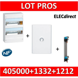Legrand - LOT  - Coffret DRIVIA 26 Modules + porte + peigne VX3 - 401212+401332+405000