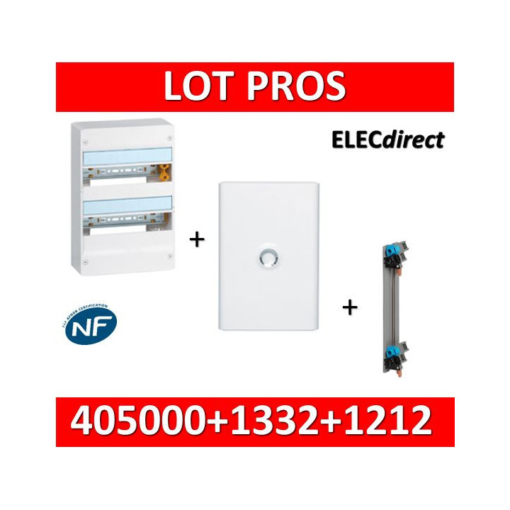 Legrand - LOT  - Coffret DRIVIA 26 Modules + porte + peigne VX3 - 401212+401332+405000