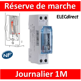 Legrand - Interrupteur horaire 16A journalier analogique avec réserve de marche  - Réf :412790