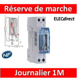 Legrand - Interrupteur horaire 16A journalier analogique avec réserve de marche  - Réf :412790