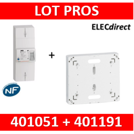 Legrand - Disjoncteur de branchement EDF 60A instantané + platine disjoncteur bipolaire - 401051+401191